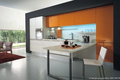 Tủ bếp acrylic  gam màu hiện đại