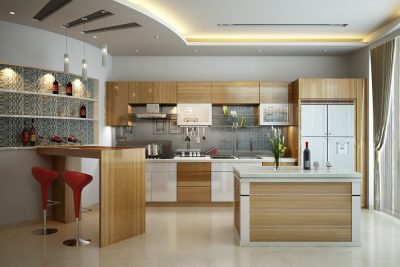 Tủ bếp gỗ công nghiệp Laminate