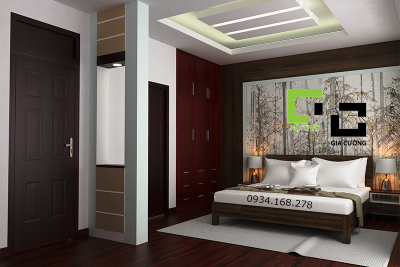 Thiết kế nội thất phòng ngủ cho nhà Anh Cương ở Gò Vấp