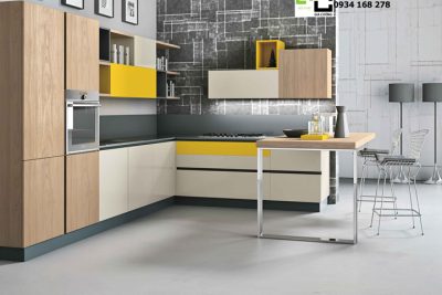 Tủ bếp laminate hiện đại 14