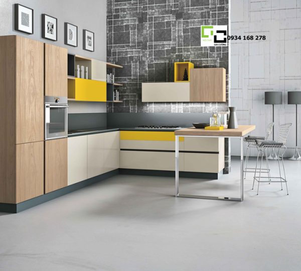 Tủ bếp laminate hiện đại 14