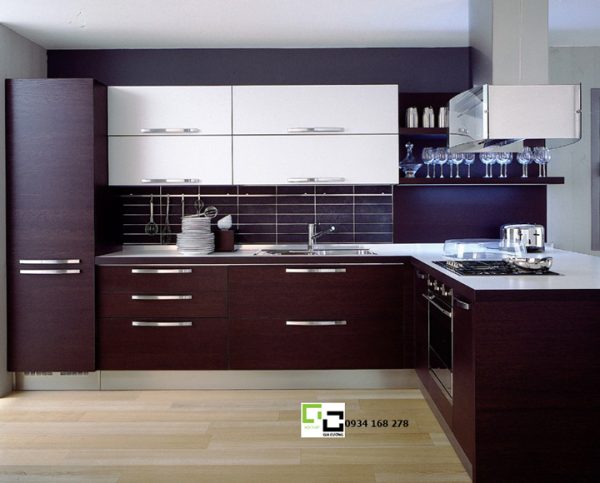 Tủ bếp laminate hiện đại 16