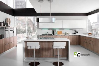 Tủ bếp laminate hiện đại 30