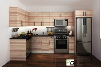 Tủ bếp laminate hiện đại 52