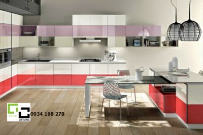 Tủ bếp laminate hiện đại 55