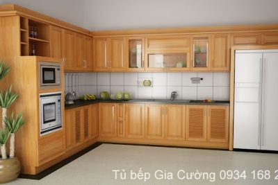 Tủ bếp gỗ sồi Bắc Mỹ